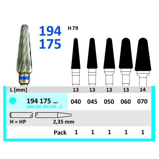 HORICO Burs - Tungsten Carbide Cutters - 194 175